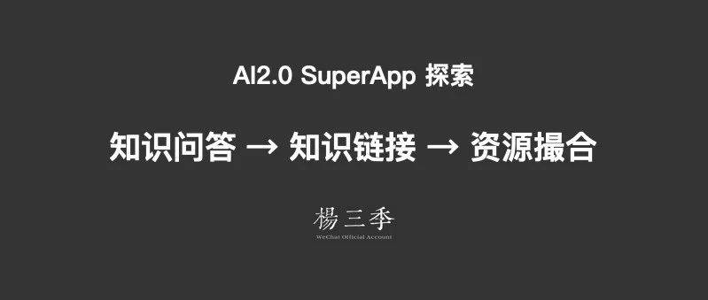 SuperApp 探索 知識(shí)問(wèn)答 → 鏈接 → 撮合