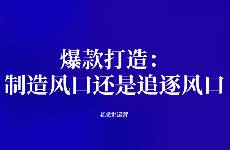 爆款打造 制造風(fēng)口還是追逐風(fēng)口