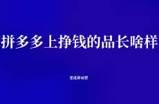 拼多多上掙錢的品長(zhǎng)啥樣