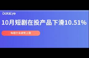 紅果、點(diǎn)眾領(lǐng)跑！10月短劇在投劇場跌10，素材量卻逆勢