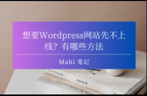 想要Wordpress網(wǎng)站先不上線？有哪些方法