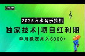 2025年汽水音樂卦機(jī)項(xiàng)目，獨(dú)家技術(shù)助力穩(wěn)定月入6000